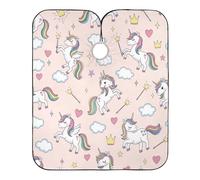 Mantella Taglio Cute Unicorns Rainbow Manes Leggera Mantella Parrucchiere Antistatico Mantello Professionale Per Casa Acconciature E Tagli Parrucchieri 140X168Cm