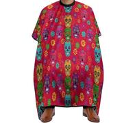 Mantella Taglio Dead Sugar Skull Flowers Donna Uomo Telo Da Barbiere Impermeabile Mantellina Per Taglio Capelli Per Regalo Divertente Parrucchieri 140X168Cm