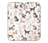 Mantella Taglio Doodle Dog Print Cute Puppies Leggera Grembiule Da Parrucchiere Professionale Mantello Professionale Per Regalo Divertente Parrucchieri 140X168Cm