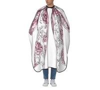Mantella Taglio Elegant Bow With Intricate Florals Patterns Professionale Mantello Professionale Salone Telo Da Barbiere Per Regalo Divertente Acconciature E Tagli Casa 140X168Cm