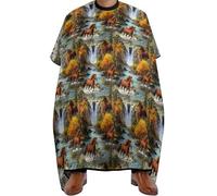 Mantella Taglio Fall Leaves Running River Waters Wild Horse Professionale Mantello Professionale Leggera Mantellina Per Taglio Capelli Per Casa Regalo Divertente 140X168Cm
