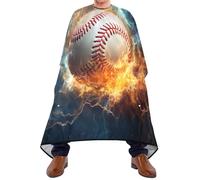 Mantella Taglio Fire Baseball Light-Ning Antistatico Grembiule Da Parrucchiere Donna Uomo Telo Da Barbiere Per Acconciature E Tagli Regalo Divertente Casa 140X168Cm