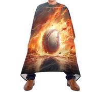 Mantella Taglio Fire Baseball Light-Ning Donna Uomo Telo Da Barbiere Leggera Grembiule Da Parrucchiere Per Casa Parrucchieri Regalo Divertente 140X168Cm