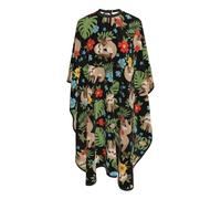 Mantella Taglio Florals Flowers Leafs Cute Branch Sloths Antistatico Mantella Parrucchiere Impermeabile Mantello Professionale Per Acconciature E Tagli Casa 140X168Cm