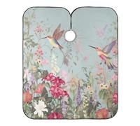 Mantella Taglio Flowers And Hummingbirds Impermeabile Mantello Professionale Donna Uomo Telo Da Barbiere Per Acconciature E Tagli Casa Parrucchieri 140X168Cm
