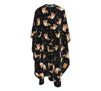 Mantella Taglio Galaxy Space Rainbow Unicorns Corgi Dog Black Leggera Mantello Professionale Donna Uomo Mantellina Per Taglio Capelli Per Casa Parrucchieri 140X168Cm