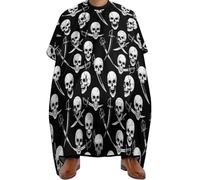 Mantella Taglio Goth Pirate Skulls Crossbones Swords Black And White Leggera Mantella Parrucchiere Salone Grembiule Da Parrucchiere Per Regalo Divertente Casa 140X168Cm