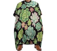 Mantella Taglio Green Cactus Succulent Flowers Art Professionale Mantellina Per Taglio Capelli Leggera Telo Da Barbiere Per Acconciature E Tagli Parrucchieri Casa 140X168Cm