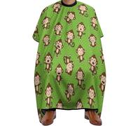 Mantella Taglio Green Clever Monkey Leggera Mantella Parrucchiere Professionale Mantello Professionale Per Regalo Divertente Casa 140X168Cm
