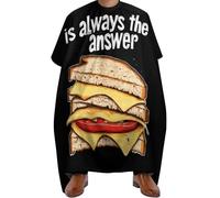 Mantella Taglio Grilled Cheese Sandwich Is The Answer Antistatico Telo Da Barbiere Professionale Mantello Professionale Per Acconciature E Tagli Regalo Divertente 140X168Cm