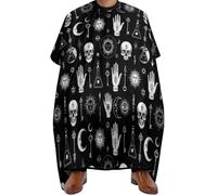 Mantella Taglio Halloween Goth Crow Skull Sun Moon Black And White Professionale Mantella Parrucchiere Salone Mantello Professionale Per Casa Parrucchieri 140X168Cm