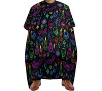 Mantella Taglio Halloween Neon Witchy Witch Skull Mushroom Impermeabile Telo Da Barbiere Antistatico Mantella Parrucchiere Per Parrucchieri Casa 140X168Cm