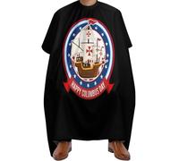 Mantella Taglio Happy Columbus Day Professionale Telo Da Barbiere Salone Mantello Professionale Per Parrucchieri Casa Regalo Divertente 140X168Cm