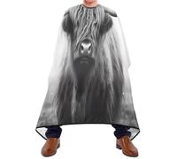 Mantella Taglio Highland Cow Donna Uomo Grembiule Da Parrucchiere Salone Telo Da Barbiere Per Acconciature E Tagli Casa Regalo Divertente 140X168Cm