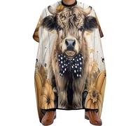 Mantella Taglio Highland Cow Pumpkin Professionale Mantellina Per Taglio Capelli Salone Telo Da Barbiere Per Parrucchieri Casa Acconciature E Tagli 140X168Cm