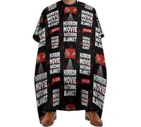 Mantella Taglio Horror Movie Watching Blanket Pattern Donna Uomo Grembiule Da Parrucchiere Impermeabile Mantello Professionale Per Casa Acconciature E Tagli 140X168Cm