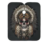 Mantella Taglio Indiana Tribal Skull Donna Uomo Grembiule Da Parrucchiere Leggera Mantello Professionale Per Regalo Divertente Acconciature E Tagli Parrucchieri 140X168Cm