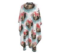 Mantella Taglio Love Sea Otters Impermeabile Mantello Professionale Salone Grembiule Da Parrucchiere Per Casa Acconciature E Tagli Parrucchieri 140X168Cm