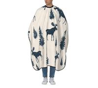 Mantella Taglio Magnificent Moose And Wildlife Tree Professionale Telo Da Barbiere Donna Uomo Mantello Professionale Per Casa Regalo Divertente 140X168Cm