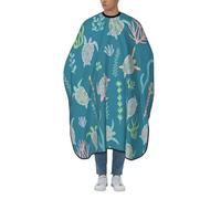 Mantella Taglio Mandala Sea Turtle And Seaweed Leggera Mantello Professionale Impermeabile Mantellina Per Taglio Capelli Per Casa Acconciature E Tagli 140X168Cm