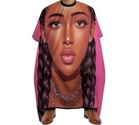 Mantella Taglio Parrucchiere Afican American Black Girl Art, Unisex Taglios di Capelli da Mantello Professionale Mantella Barbiere per Salon Uomini 140X168cm