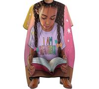 Mantella Taglio Parrucchiere African American Black Girl Book Art, Impermeabile Grembiule da Parrucchieres Unisex Mantello da Barbiere per Acconciatura Uomini 140X168cm