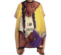 Mantella Taglio Parrucchiere African American Black Girl Book Art, Unisex Grembiule da Parrucchieres Professionale Mantella Parrucchiere per Acconciatura Parrucchieres 140X168cm