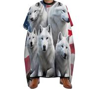 Mantella Taglio Parrucchiere American Flag Wolf Art, Regolabile Mantelle per Parrucchieres poliestere Mantella da Barbiere per Capelli Parrucchieres 140X168cm