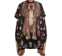 Mantella Taglio Parrucchiere Flower Cocker Spaniel Chocolate Brown, Regolabile Mantelle per Parrucchieres leggera Mantella Taglio Capelli per Capelli Donne 140X168cm