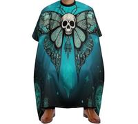 Mantella Taglio Parrucchiere Goth Moth Dead Skull Moon, Fashion Grembiule da Parrucchieres leggera Mantella Taglio Capelli per Acconciatura Salon 140X168cm