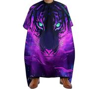 Mantella Taglio Parrucchiere Purple Galaxy Sky Wild Animals Tiger, Regolabile Haircut Grembiule poliestere Mantella Taglio Capelli per Parrucchieres Uomini 140X168cm
