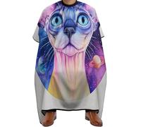 Mantella Taglio Parrucchiere Space Cats, poliestere Taglios di Capelli da Mantello Professionale Mantella Barbiere per Acconciatura Barbieri 140X168cm