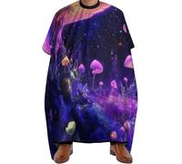Mantella Taglio Parrucchiere Trippy Mushroom Magic World Mushrooms Art, leggera Mantelle per Parrucchieres Unisex Mantello da Barbiere per Capelli Styling 140X168cm