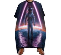 Mantella Taglio Parrucchiere Trippy Space Moon Astronaut Art, leggera Grembiule da Salone Fashion Mantella Taglio Capelli per Capelli Salon 140X168cm