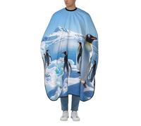 Mantella Taglio Penguin Antarctica Ice Impermeabile Mantellina Per Taglio Capelli Antistatico Grembiule Da Parrucchiere Per Parrucchieri Acconciature E Tagli 140X168Cm