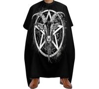 Mantella Taglio Satanic Goat Head Impermeabile Mantellina Per Taglio Capelli Professionale Mantella Parrucchiere Per Parrucchieri Acconciature E Tagli Regalo Divertente 140X168Cm