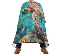 Mantella Taglio Sea Turtle Donna Uomo Mantellina Per Taglio Capelli Leggera Mantella Parrucchiere Per Casa Regalo Divertente Parrucchieri 140X168Cm
