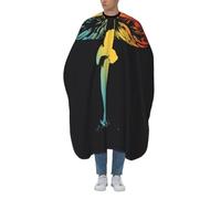Mantella Taglio Simple Mushroom 70S Yellow Blue Red Green Impermeabile Mantellina Per Taglio Capelli Donna Uomo Mantello Professionale Per Casa Parrucchieri Acconciature E Tagli 140X168Cm