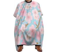 Mantella Taglio Spring Pink Bloom Trees Cherry Flowers Art Impermeabile Mantella Parrucchiere Salone Telo Da Barbiere Per Regalo Divertente Casa Parrucchieri 140X168Cm