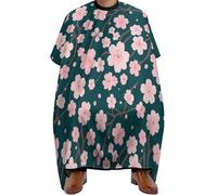 Mantella Taglio Spring Pink Bloom Trees Cherry Flowers Art Impermeabile Telo Da Barbiere Antistatico Mantella Parrucchiere Per Casa Acconciature E Tagli Parrucchieri 140X168Cm