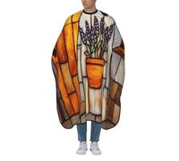 Mantella Taglio Stained Glass Ghost Lavender Flowers Impermeabile Mantello Professionale Leggera Mantella Parrucchiere Per Casa Regalo Divertente Acconciature E Tagli 140X168Cm
