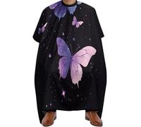 Mantella Taglio Starry Night Butterflies Impermeabile Mantellina Per Taglio Capelli Donna Uomo Telo Da Barbiere Per Regalo Divertente Parrucchieri 140X168Cm