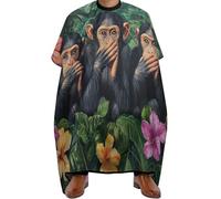 Mantella Taglio Three Wise Monkeys Leggera Grembiule Da Parrucchiere Professionale Mantellina Per Taglio Capelli Per Casa Parrucchieri 140X168Cm