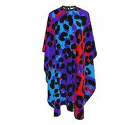 Mantella Taglio Trippy Red Pink Purple Blue Cheetah Leopard Print Professionale Mantellina Per Taglio Capelli Salone Mantello Professionale Per Regalo Divertente Acconciature E Tagli 140X168Cm