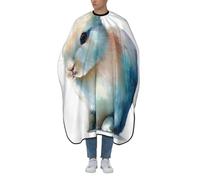 Mantella Taglio Vibrant Watercolor A Rabbit Donna Uomo Mantellina Per Taglio Capelli Leggera Grembiule Da Parrucchiere Per Regalo Divertente Parrucchieri Acconciature E Tagli 140X168Cm