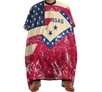 Mantella Taglio Vintage U.S.A And Arkansas State Flag Salone Mantello Professionale Donna Uomo Telo Da Barbiere Per Regalo Divertente Casa Parrucchieri 140X168Cm