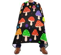 Mantella Taglio Whimsical Cartoon Mushrooms Impermeabile Grembiule Da Parrucchiere Professionale Mantella Parrucchiere Per Casa Parrucchieri Acconciature E Tagli 140X168Cm