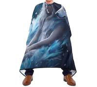 Mantella Taglio Wolf Leggera Grembiule Da Parrucchiere Impermeabile Mantellina Per Taglio Capelli Per Acconciature E Tagli Casa Parrucchieri 140X168Cm