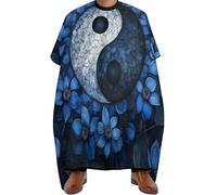 Mantella Taglio Ying And Yang Bloom Harmony Leggera Grembiule Da Parrucchiere Impermeabile Telo Da Barbiere Per Parrucchieri Acconciature E Tagli 140X168Cm