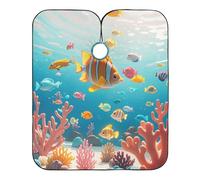 Mantelle da barbiere in corallo con chiusura a scatto regolabile, grembiuli da salone per parrucchieri capa para Corte de Cabello 165,1 x 139,7 cm